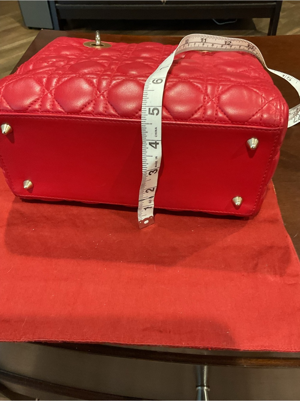 Dior Red Quilted Top-Handle Bag with Gold-Tone Hardware

COA included - Picture 16 of 16